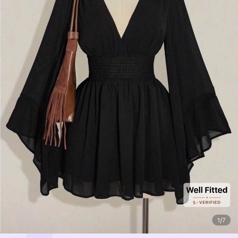 Elegant Black Flowy Dress